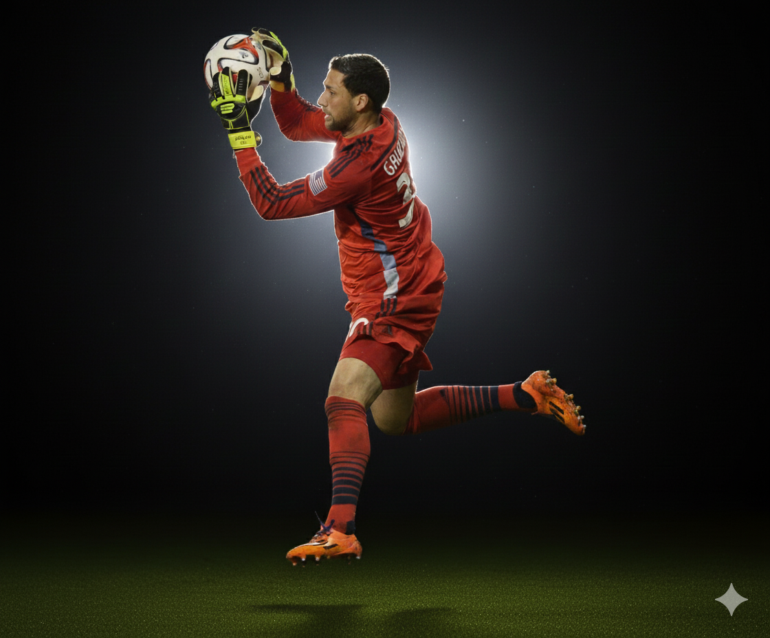 Goalkeeper diving save